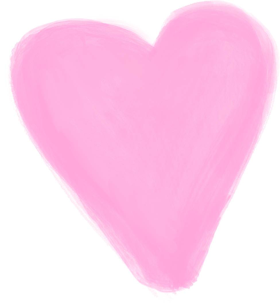 Pink Abstract Watercolor Heart
